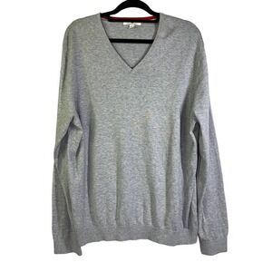 BANANA REPUBLIC Gray V-Neck Pullover‎ Sweater